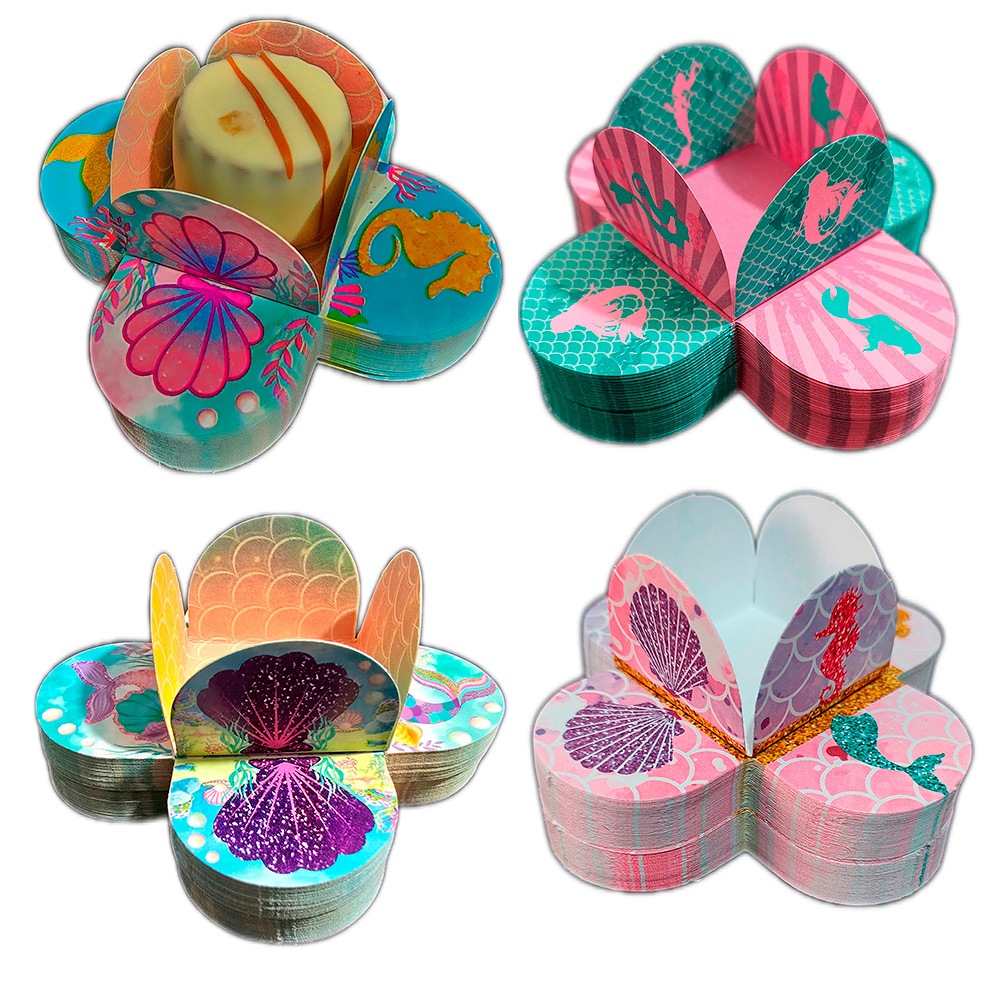 200 Forminhas Sereia Fundo Do Mar Para Brigadeiro e Festa Infantil em Oferta na Shopee