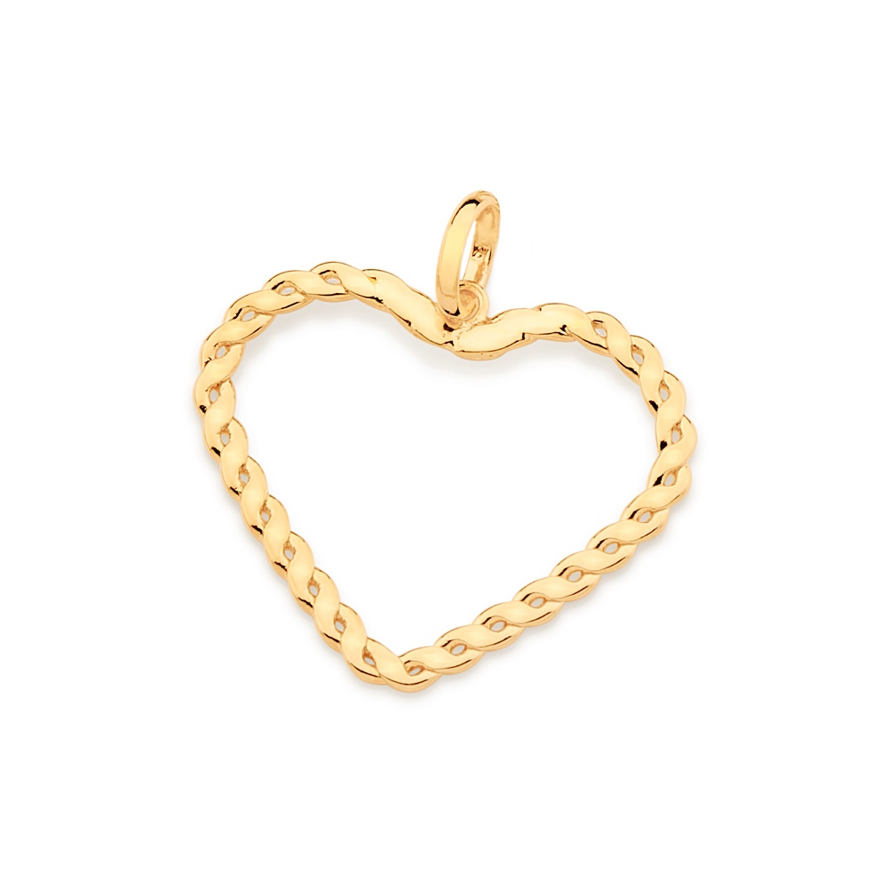 Pingente Coração Banhado a Ouro 18k 542474