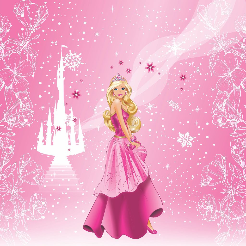 Painel papel de parede adesivo vinilico Barbie Meninas 10 M²   BN69    M²