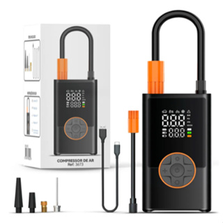 Compressor Digital Bomba De Ar Portátil Pneus B&g Shopping 130 Psi Portátil Para Carro Bicicleta Moto Com Lanterna Led E em Oferta na Shopee