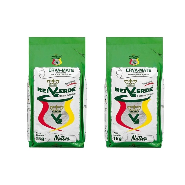 Kit 02 pcts Erva-mate Nativa Rei Verde 1kg