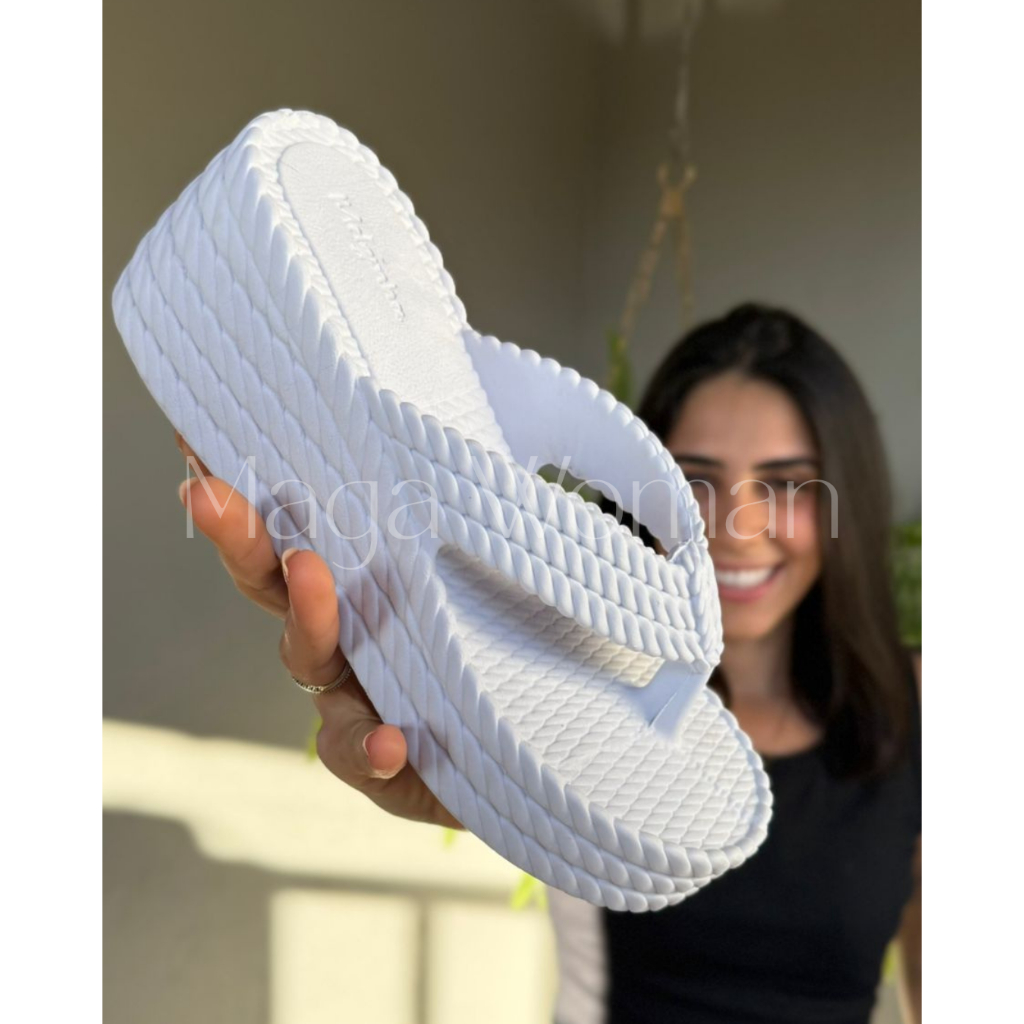 Sandália Flatform Plataforma Flat Trançado Feminina Confortável Macia Tamanho 34 ao 39 Lançamento em Oferta na Shopee