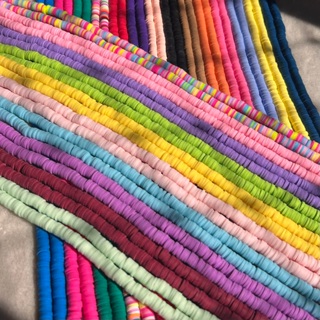Fimo Miçanga Disco 6mm Emborrachada 40cm | Moda Aesthetic Bijuteria em Oferta na Shopee