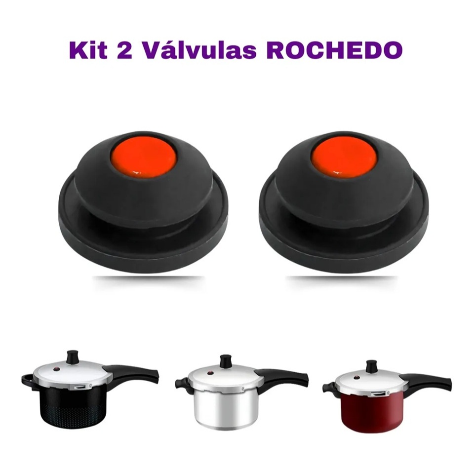Kit 2 Válvulas Repetitivas De Segurança Para Panela De Pressão Da Rochedo Turbo 3/4,5/7 Litros em Oferta na Shopee