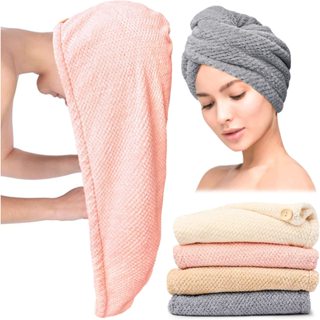 3/5/10 PCS Toalha De Cabelo Banho Toalha Grossa Mágica para Secar Cabelo de Microfibra Grossa Touca em Oferta na Shopee