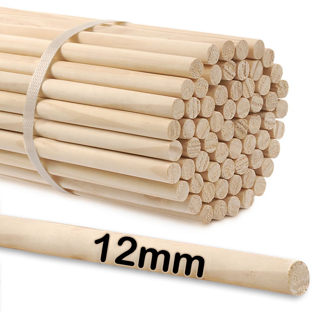 Kit 10 Poleiros 12mm Multiuso Calopsita Macramê Artesanato Decoração Baetão Vareta Palito