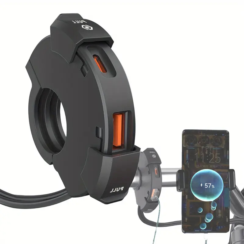 Carregador Universal QC3.0 Para Motocicleta USB De 48W Adaptador De Energia-C À Prova D'água Suporte De Montagem Da Câme