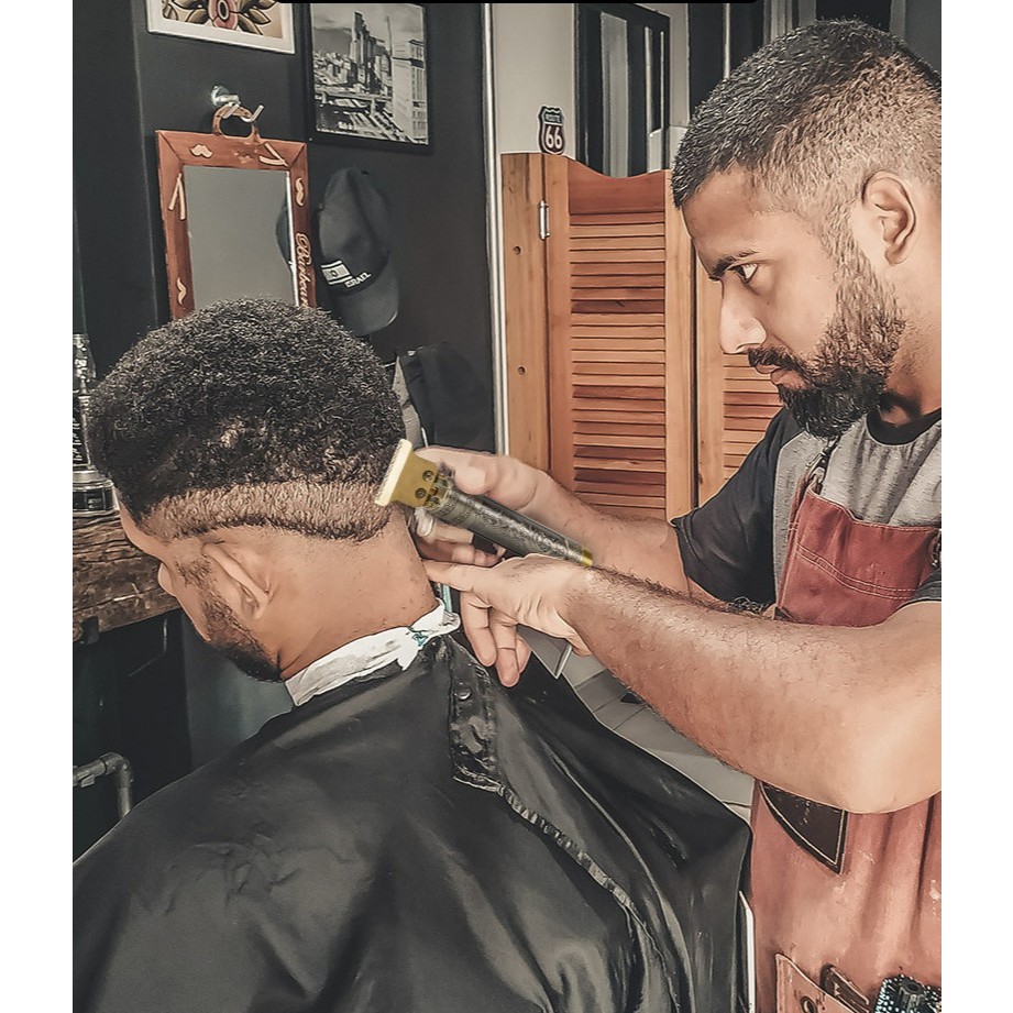 Máquina De Cortar Cabelo Para Barba Masculina ＋Aparador De Barbear Portátil Usb Recarregável Barbear Eléctrica Maquina