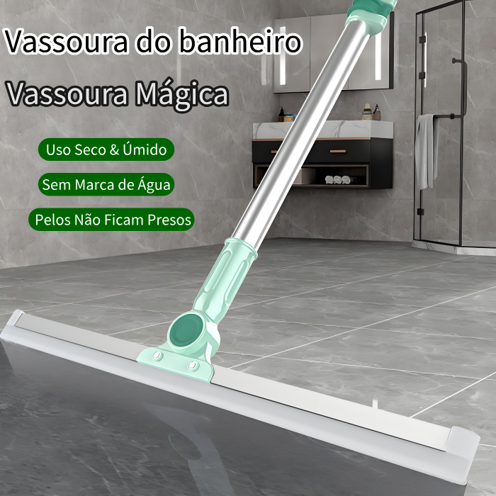 Rodo de Silicone Limpador para Limpeza de Piso Vidros Secos e Molhados Uso Duplo Vassoura Mágica em Oferta na Shopee