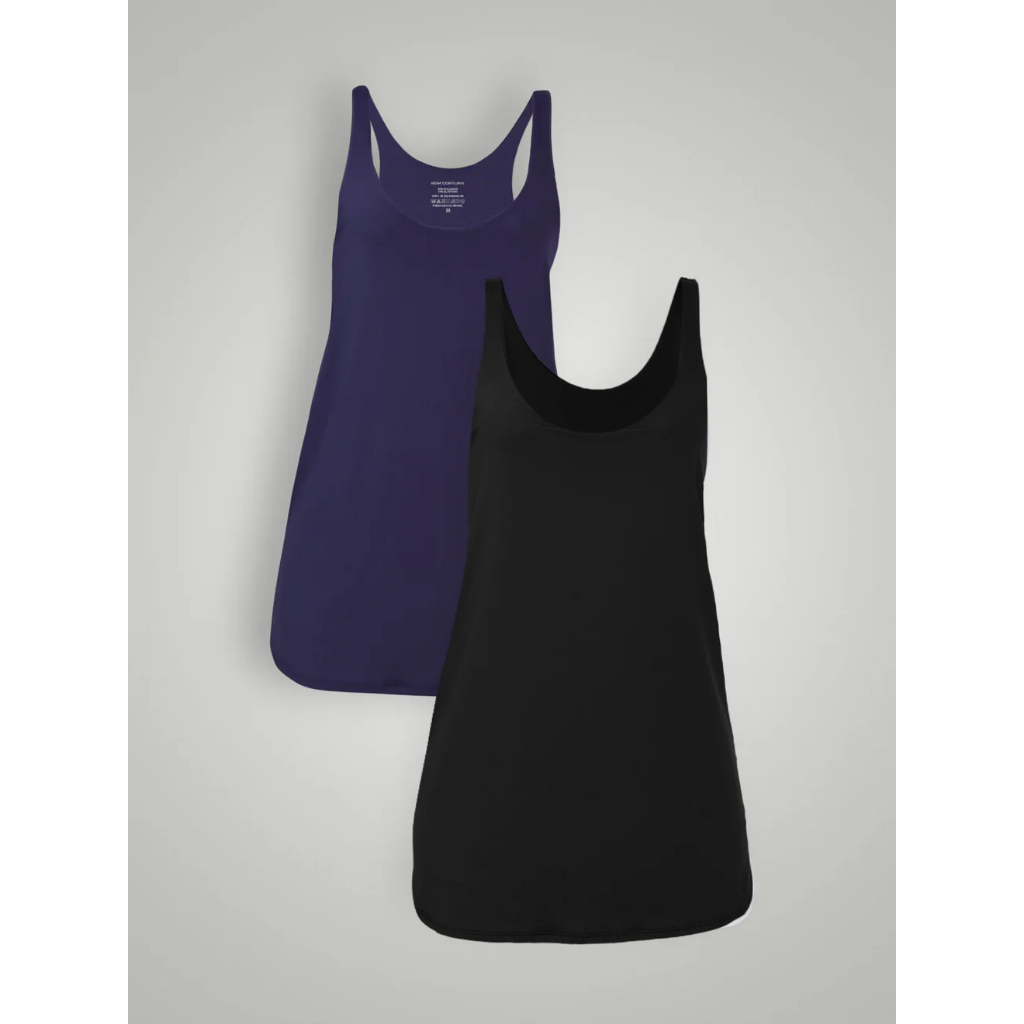 Kit Essencial: Vestido Fitness Essencial Preto + Azul Marinho