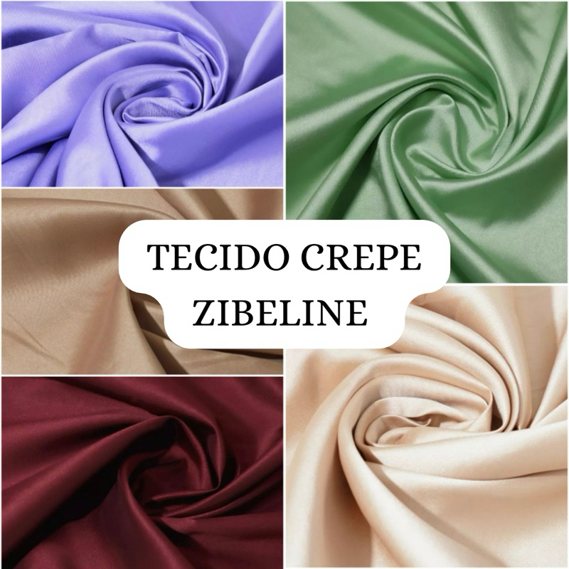 TECIDO CREPE ZIBELINE (5 METROS) VÁRIAS CORES