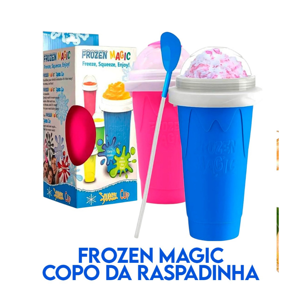 Copo para Raspadinha Geladinha e Coqueteis incríveis Copo mágico- portatil de silicone