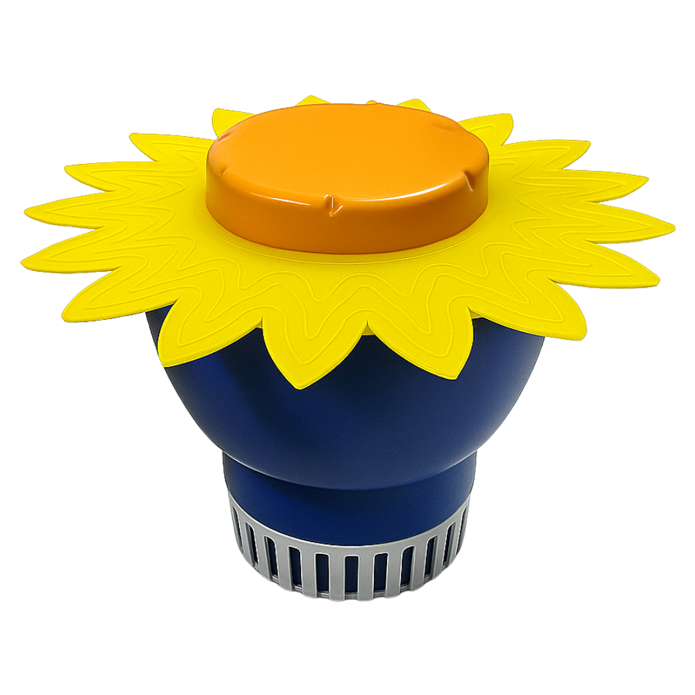 Dosador de Cloro Clorador de Pastilha Flutuante Para Piscina Girassol Até 600g em Oferta na Shopee