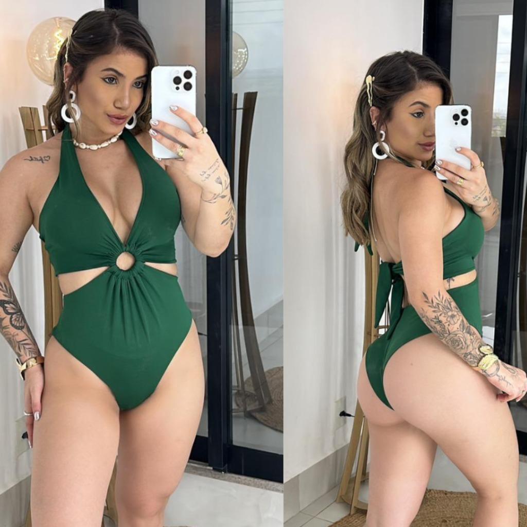 Body Maio Engana Mamae maio argola biquini Feminino bojo e forrado Biquíni Fio Duplo Asa Delta Bojo Removível