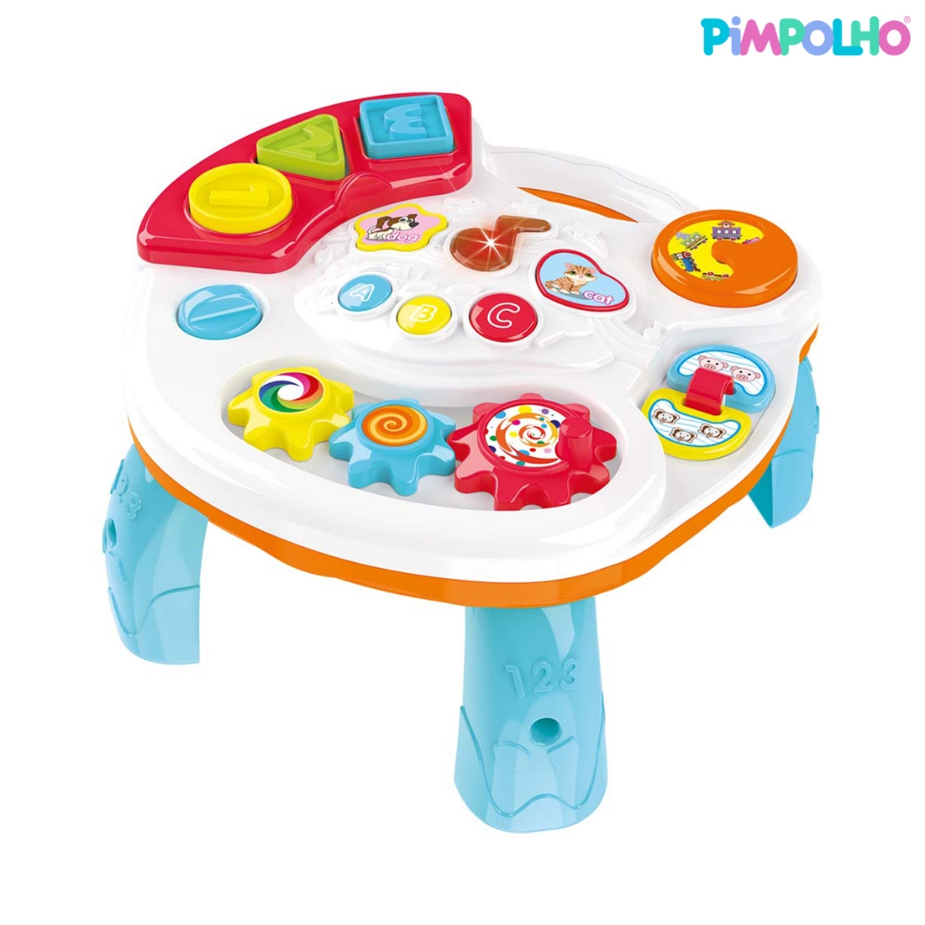 Mesa De Atividades Educacional Infantil Pimpolho Branco/Azul