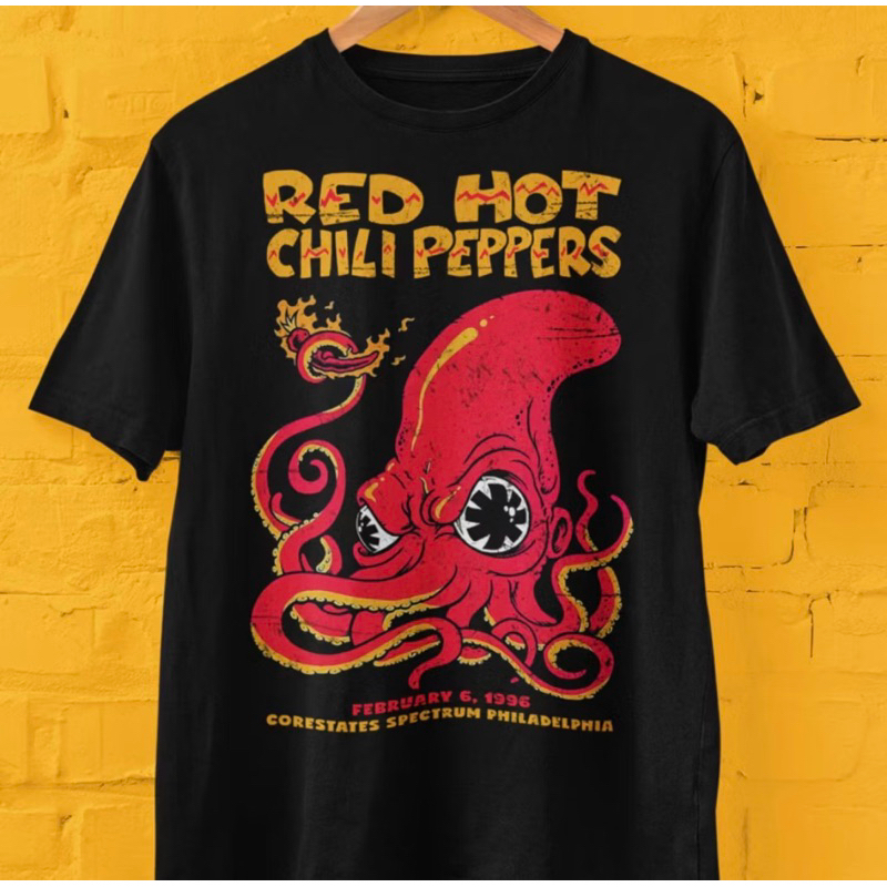 Camiseta T-shirt Unissex Camiseta Red Hot Chili Peppers Unissex Estampa Clássica Alta Qualidade 100% Algodão”