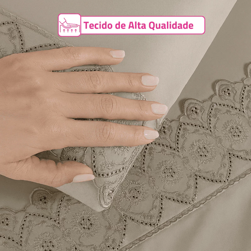 Jogo de Lençol Solteiro Casal Queen King Percal 200 Fios — foto 3