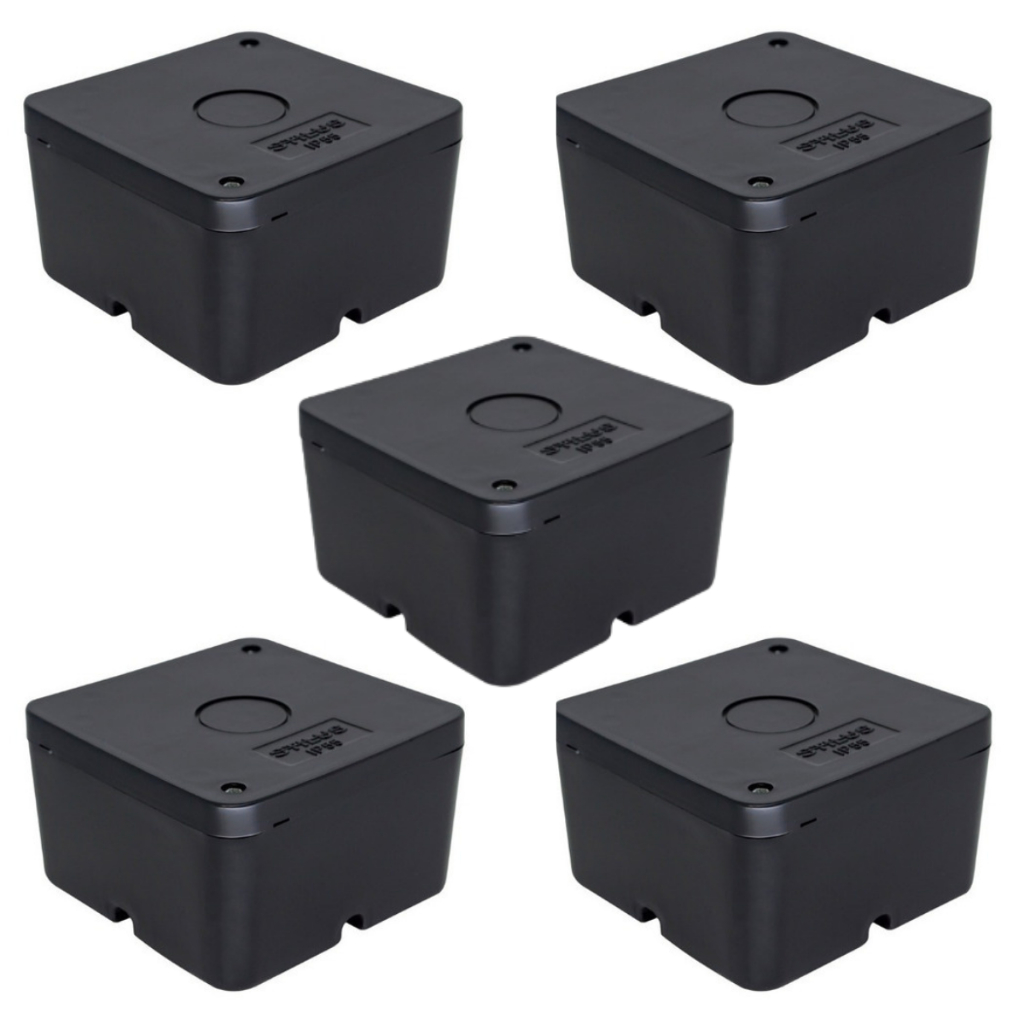Kit 5x Caixa de Proteção Organizadora de Sobrepor para Câmera de Segurança Cftv Stilus - 2576