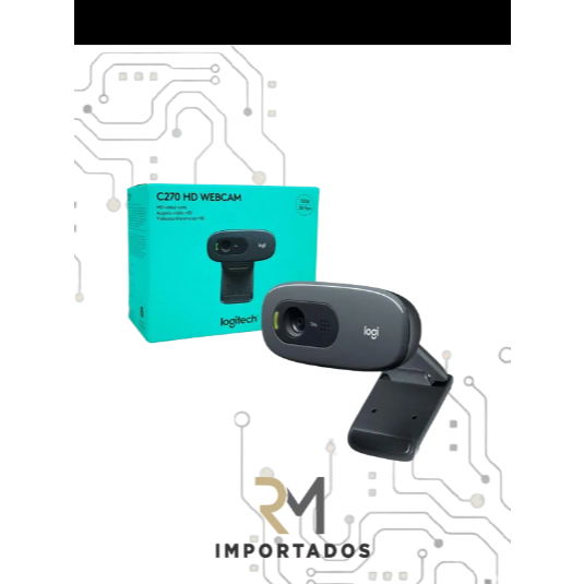 Webcam Logitech C270, Resolução Hd 720p/30fps, Microfone