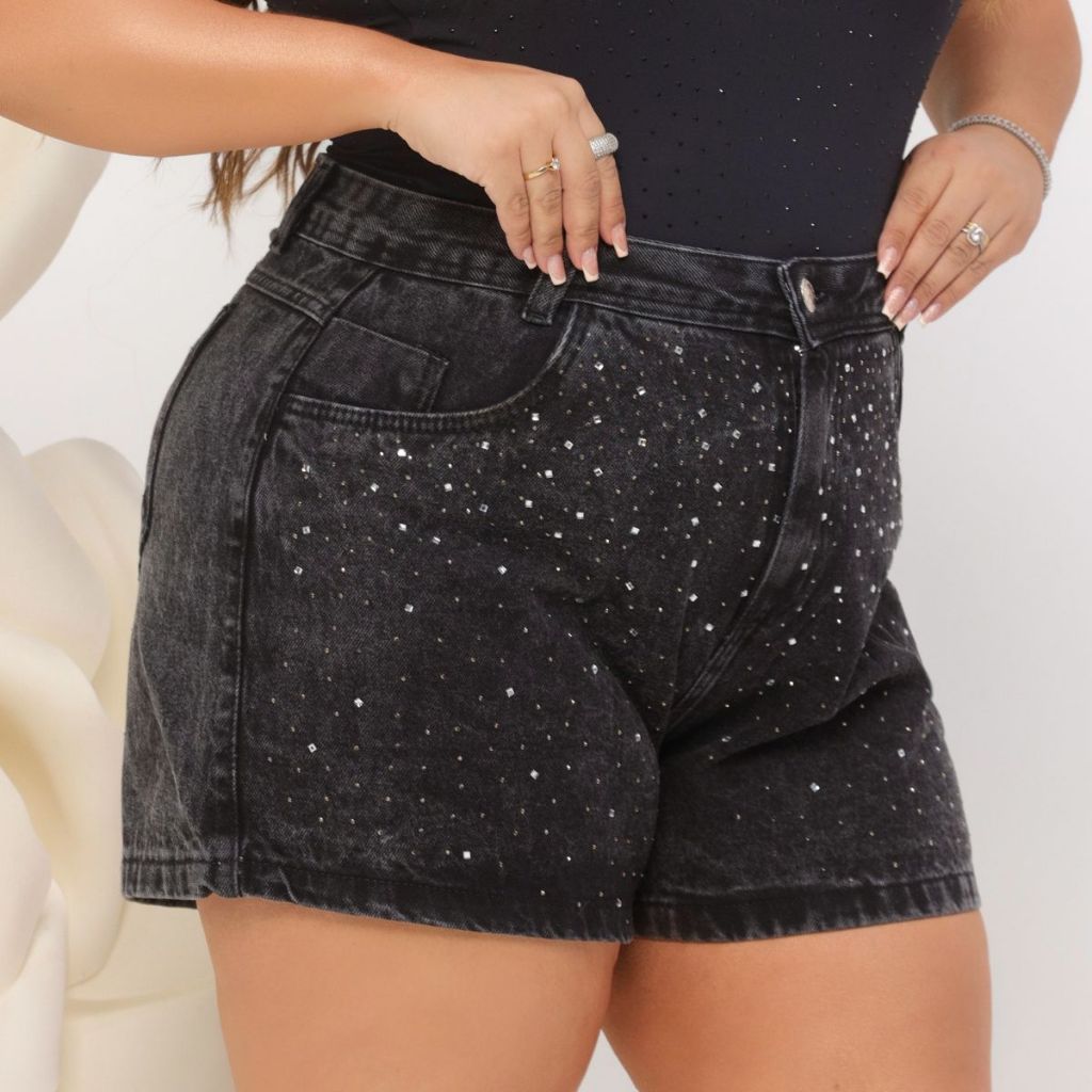 Short Cintura Alta Preto: Onde Comprar | BuscaProdutos
