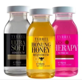 Terapia Combinada Tyrrel Professional Ampola, Mel,Ultra Soft e Maxxi Therapy em Oferta na Shopee