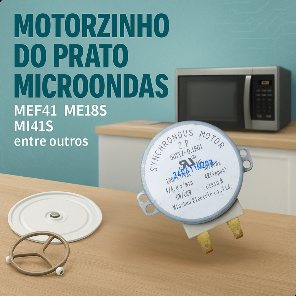 Motorzinho Do Prato Giratório Micro-ondas Electrolux midea 127V MEF28 MTX52 MEC41 Mts41 mtae41
