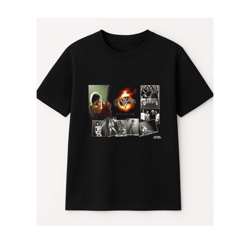 Camiseta Rock Vintage 100% Algodão – Modelo "V Halen Shows" | Edição Exclusiva Streetwear Unissex Casual