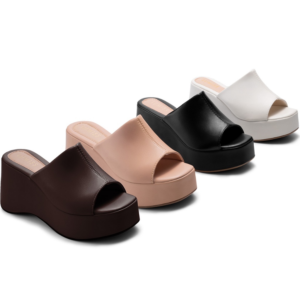 Sandália Feminina Lumiss Plataforma Tamanco Confortável Blogueira Salto Alto Grosso Anabela Fashion