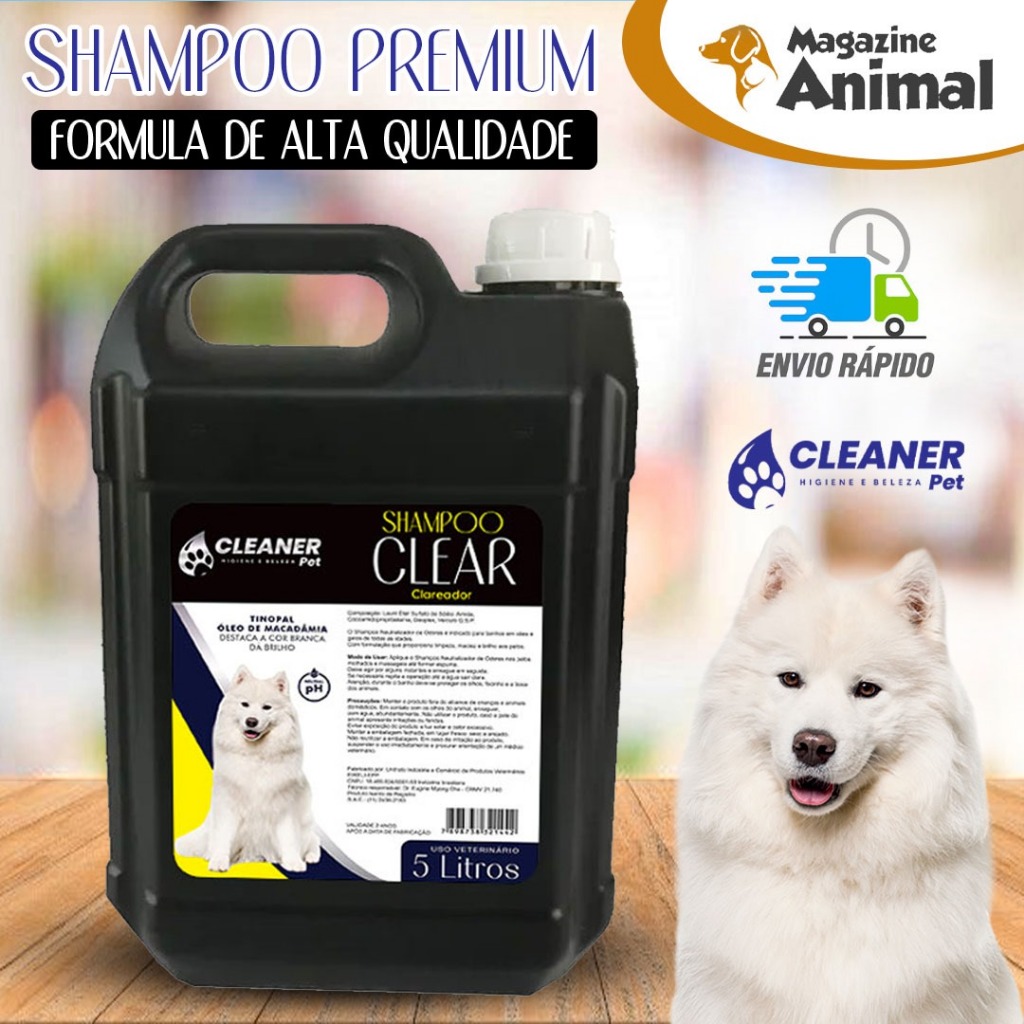 Shampoo Profissional Para Cachorro Shampoo Branqueador 5 litros Cleaner Para Pronto uso Banho E tosa em Oferta na Shopee