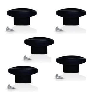 Pomel Puxador de Tampa contém Parafusos 5 peças Preto em Oferta na Shopee