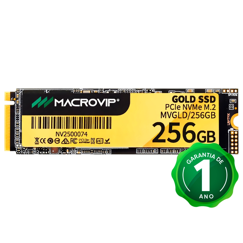 SSD M.2 NVMe 256GB MacroVip Gold Alta Velocidade
