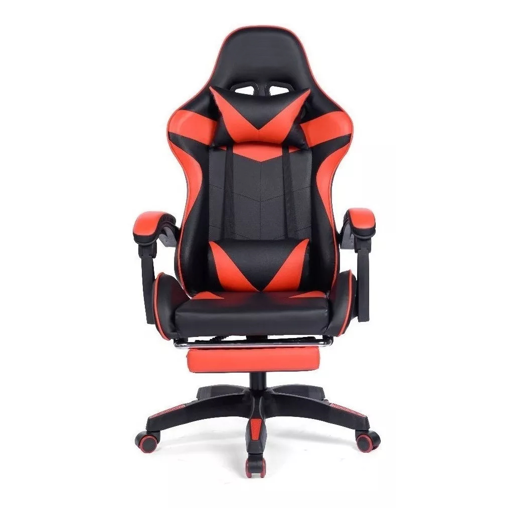 Imagem Cadeira Gamer Ergonômica Reclinável Giratória Confortável Com Apoio de Pe