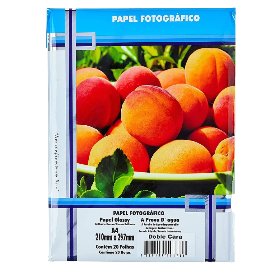 Papel Fotográfico Dupla face 180g A4 Glossy Brilhante Resistente a Água Masterprint em Oferta na Shopee