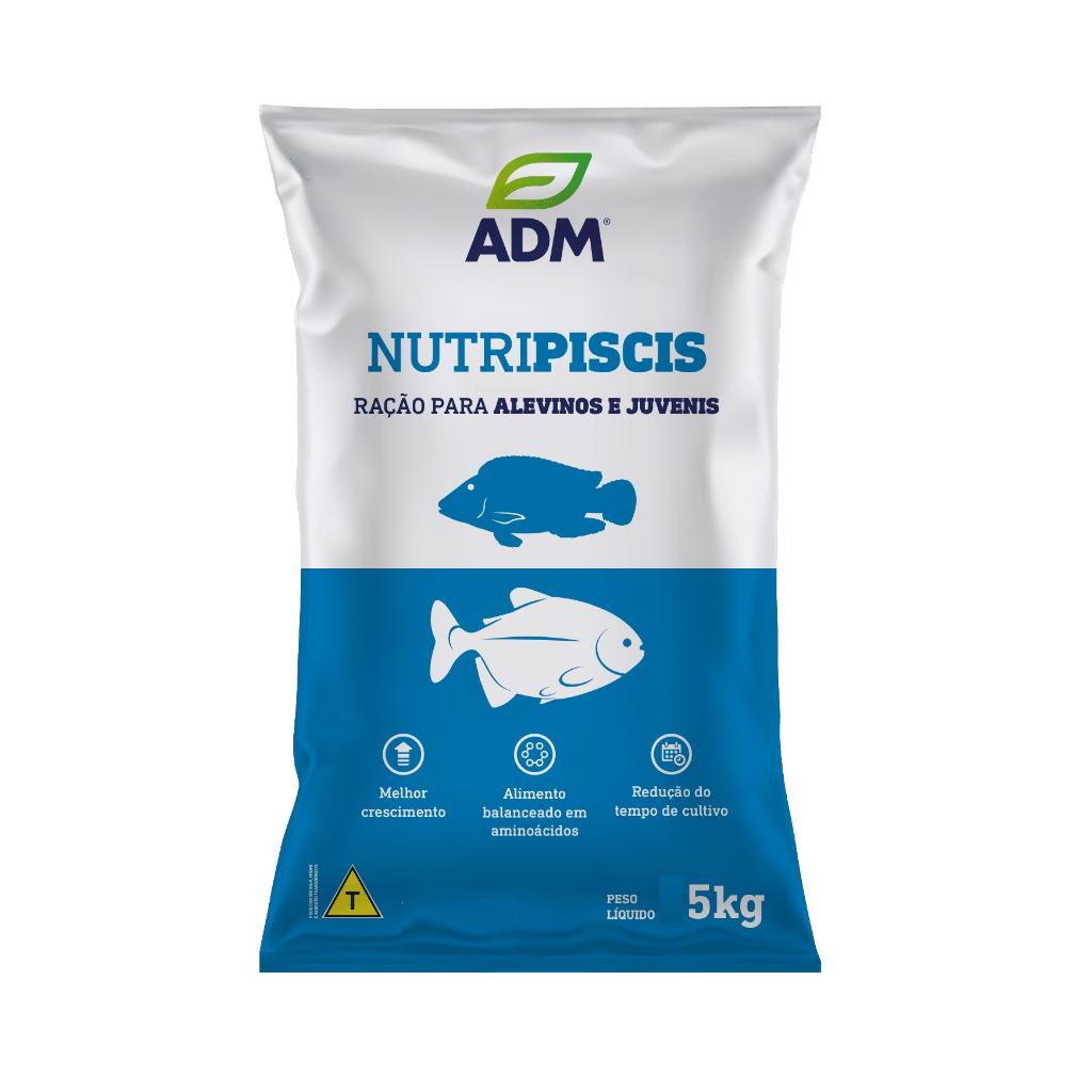 Ração Nutripiscis Al 55 Em Pó Para Todo Tipo De Peixe Ate 3g Alevinos Filhotes Adm Fracionada