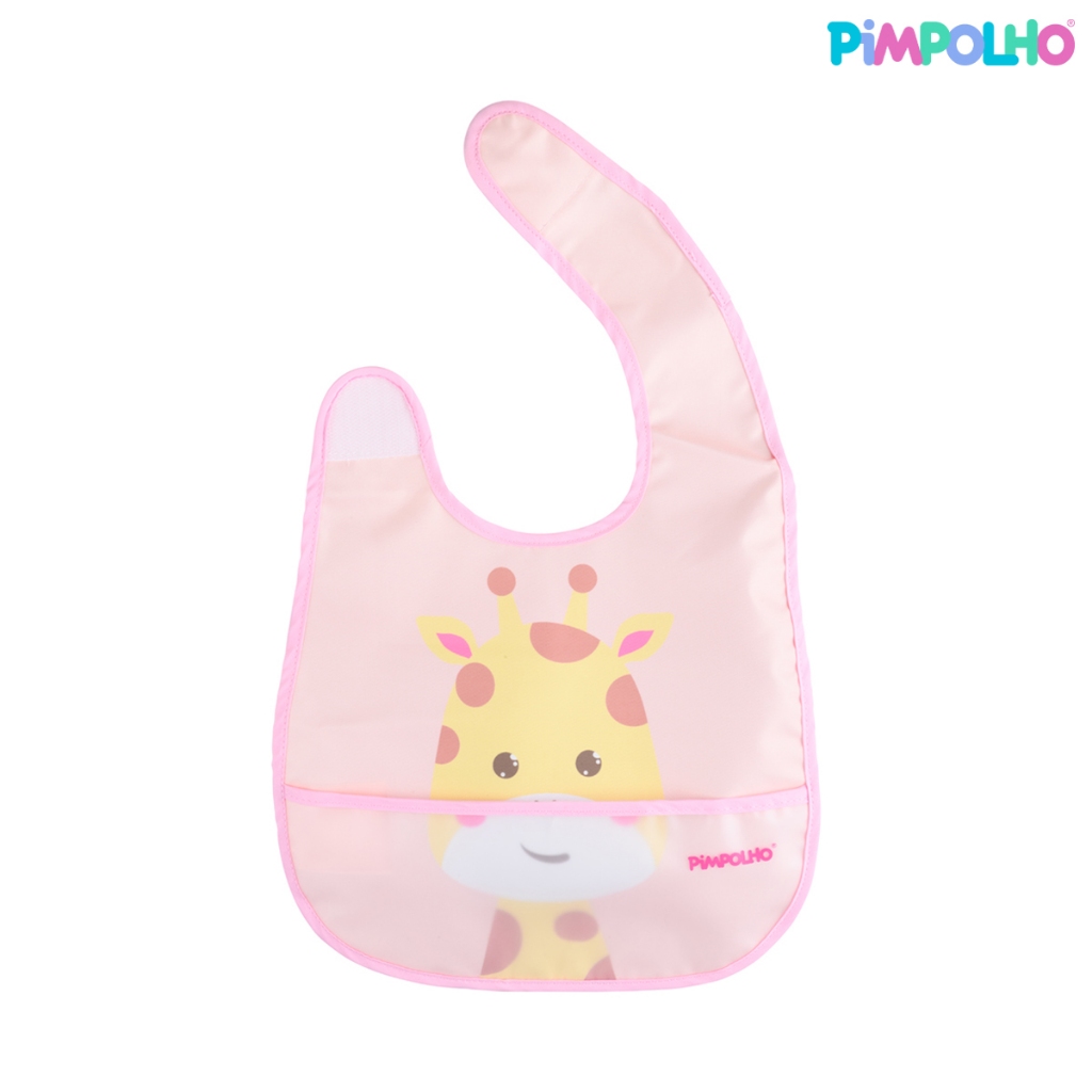 Babador Impermeável Soft Feminino Pimpolho - Rosa/Girafa