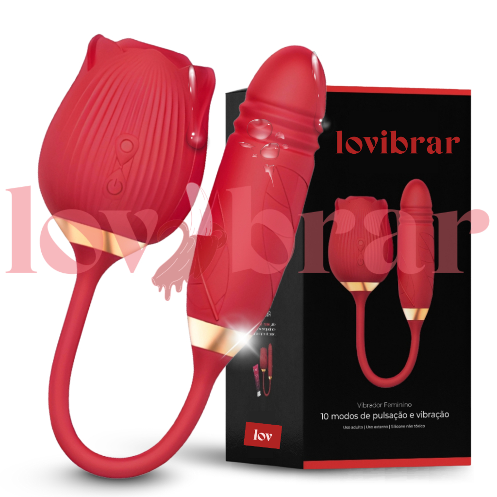 Sugador Rosa Flor Vai e Vem Macio Vibrador Ponto G Clitóris Dildo Penetrável Estimulador Masturbador em Oferta na Shopee