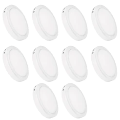 Kit 11 Luminária Painel Plafon Led Sobrepor Redondo 6w Bivolt
