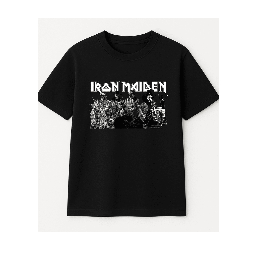 Camiseta Rock Vintage 100% Algodão – Modelo "Monstro Banda Rock" | Edição Exclusiva Streetwear Unissex Casual