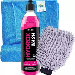 Hydrox Wash Shampoo Lava Auto Cerâmico Vonixx Toalha de Secagem Luva Microfibra