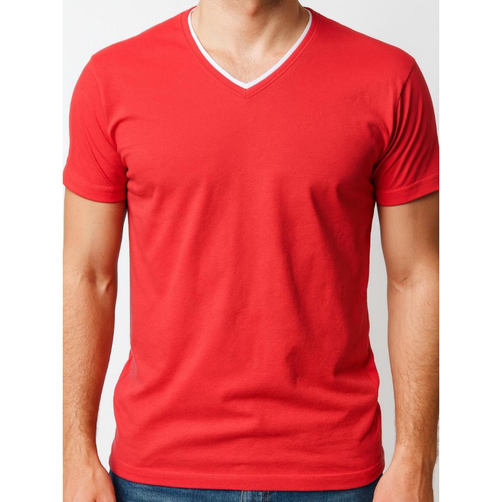Mais de 10 Cores %100 Algodão Camiseta Masculina Básica Gola V Dupla Viés Premium em Oferta na Shopee