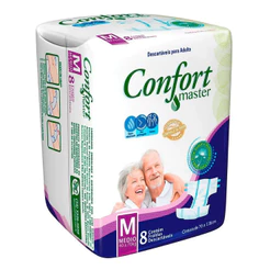 Fralda Geriatrica Confort Master M com 8 Unidades