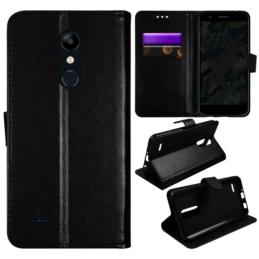 Capa Capinha Case Flip Carteira + Pelicula de Gel LG K11/K11+/K10 2018
