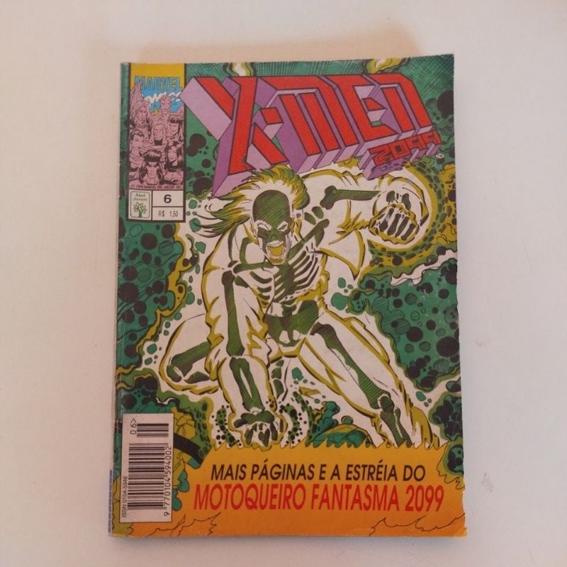 Gibi Hq X-Men 2099 n° 6 - A estreia do Motoqueiro Fantasma 2099