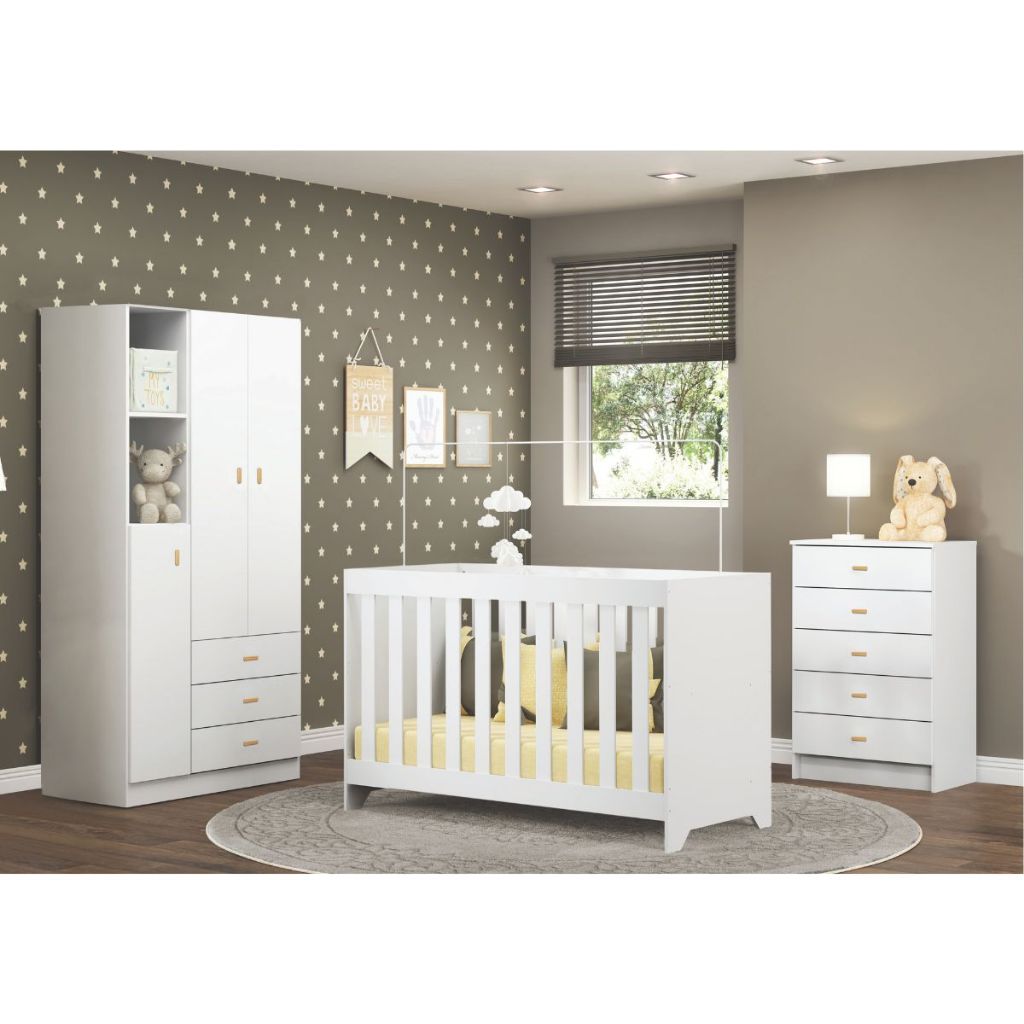 Berço Cômoda Guarda Roupa Ditália BBI-51 BB-120 BB-322