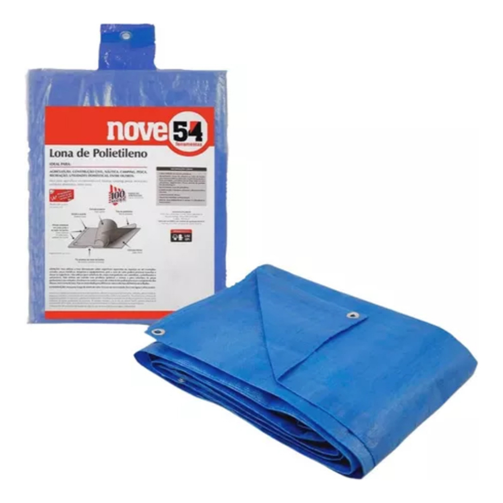 Lona Polietileno Azul Cobertura Piscina Barraca Obra 3mx3m