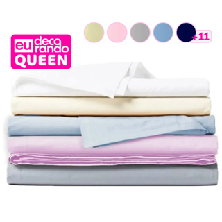 Lençol Queen 400 Fios Aveludado Sem Elástico Avulso Muitas Cores Lindas em Oferta na Shopee