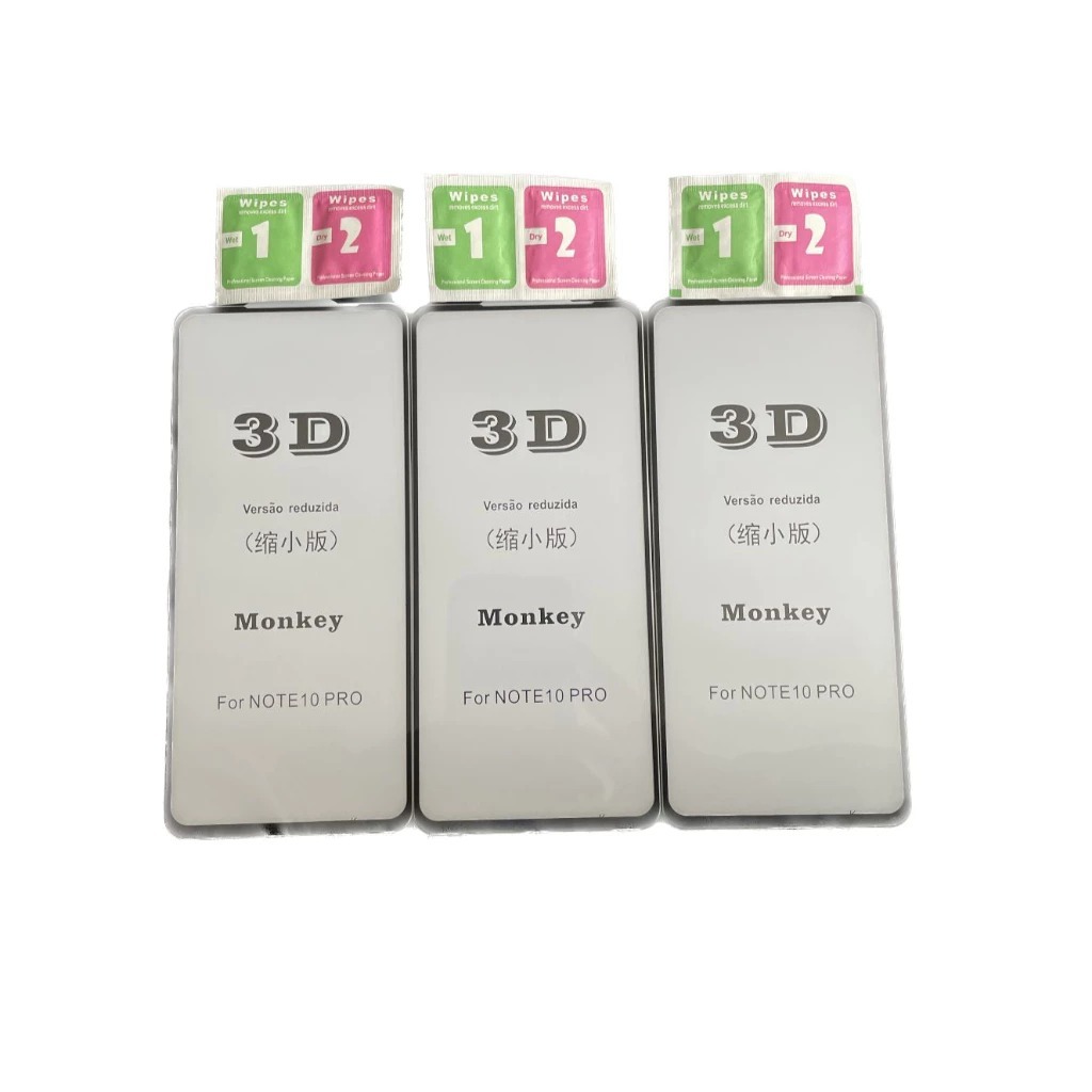 3 Películas (Redmi Note 10 Pro) De Vidro 3D + Kit De Limpeza