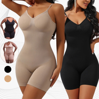 Macacão Cinta Modeladora Corpo Inteiro Pós-Parto Alta Compressão Sem Costura Body Redutor Microfibra Plus Size em Oferta na Shopee