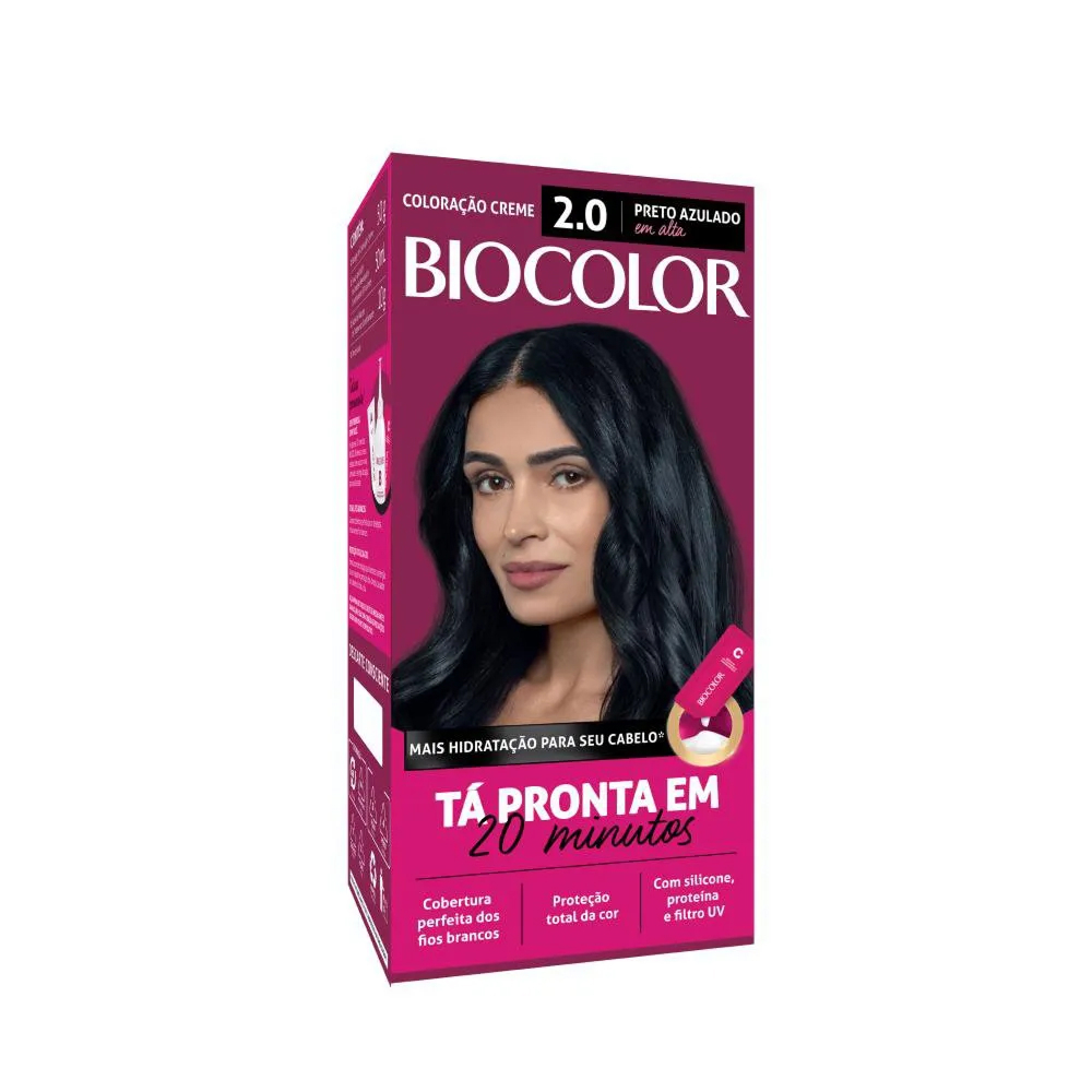 Tintura Biocolor Preto Azulado 2.0 Mini em Oferta na Shopee