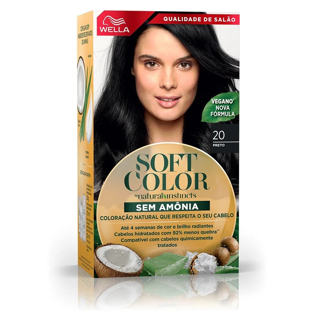Tintura Semi Permanente Soft Color 20 Preto em Oferta na Shopee